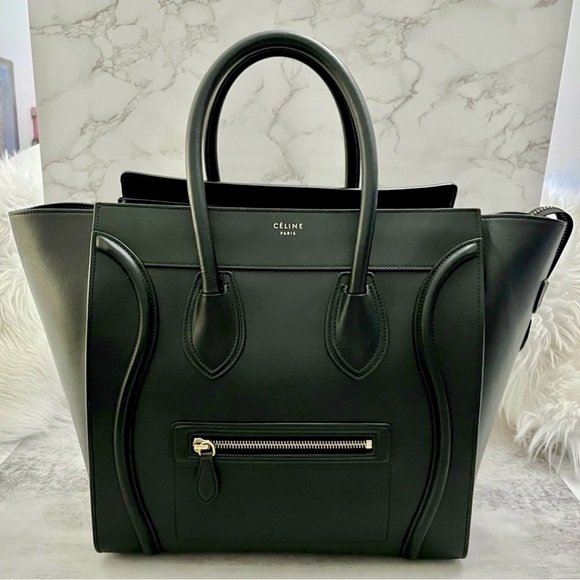 CELINE MINI LUGGAGE BAG SMOOTH BLACK CALFSKIN - Picture 5 of 14